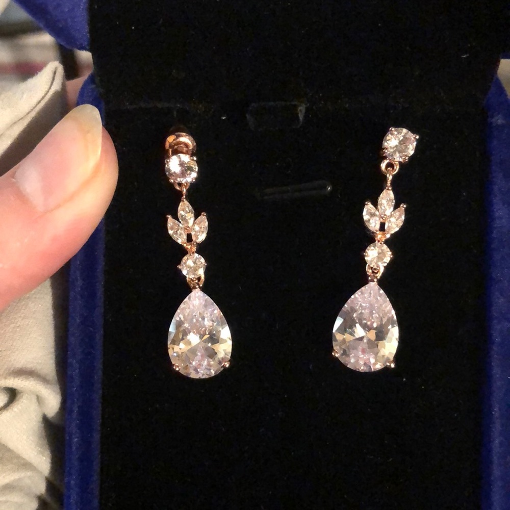 Rose gold earrings